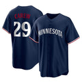Davalo M.Twins #29 Rod Carew Player Navy Replica Alternate Home Stitched Jerseys