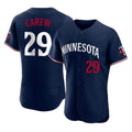 Davalo M.Twins #29 Rod Carew Player Navy Replica Home Limited Elite Stitched Jerseys