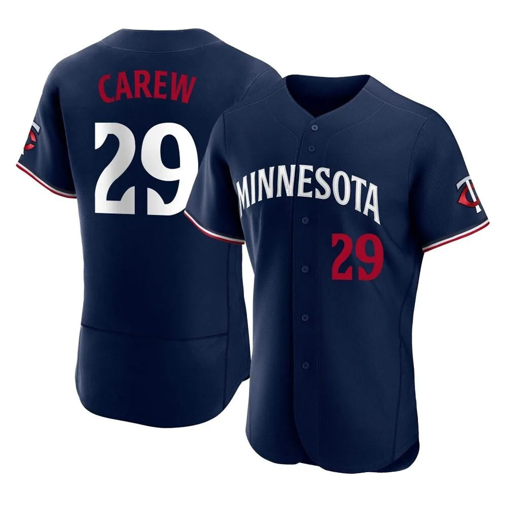 Davalo M.Twins #29 Rod Carew Player Navy Replica Home Limited Elite Stitched Jerseys