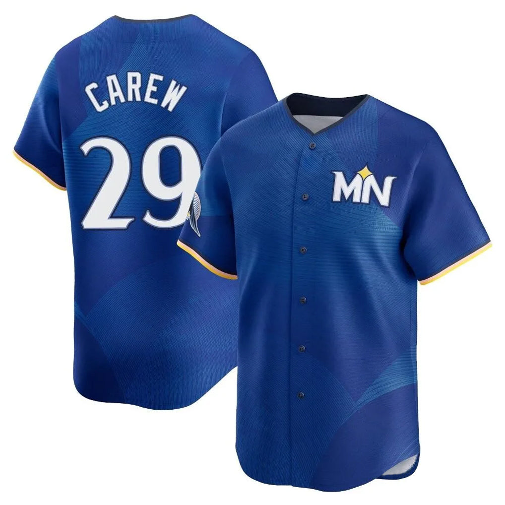 Davalo M.Twins #29 Rod Carew Player Royal City Connect Limited Home Stitched Jerseys