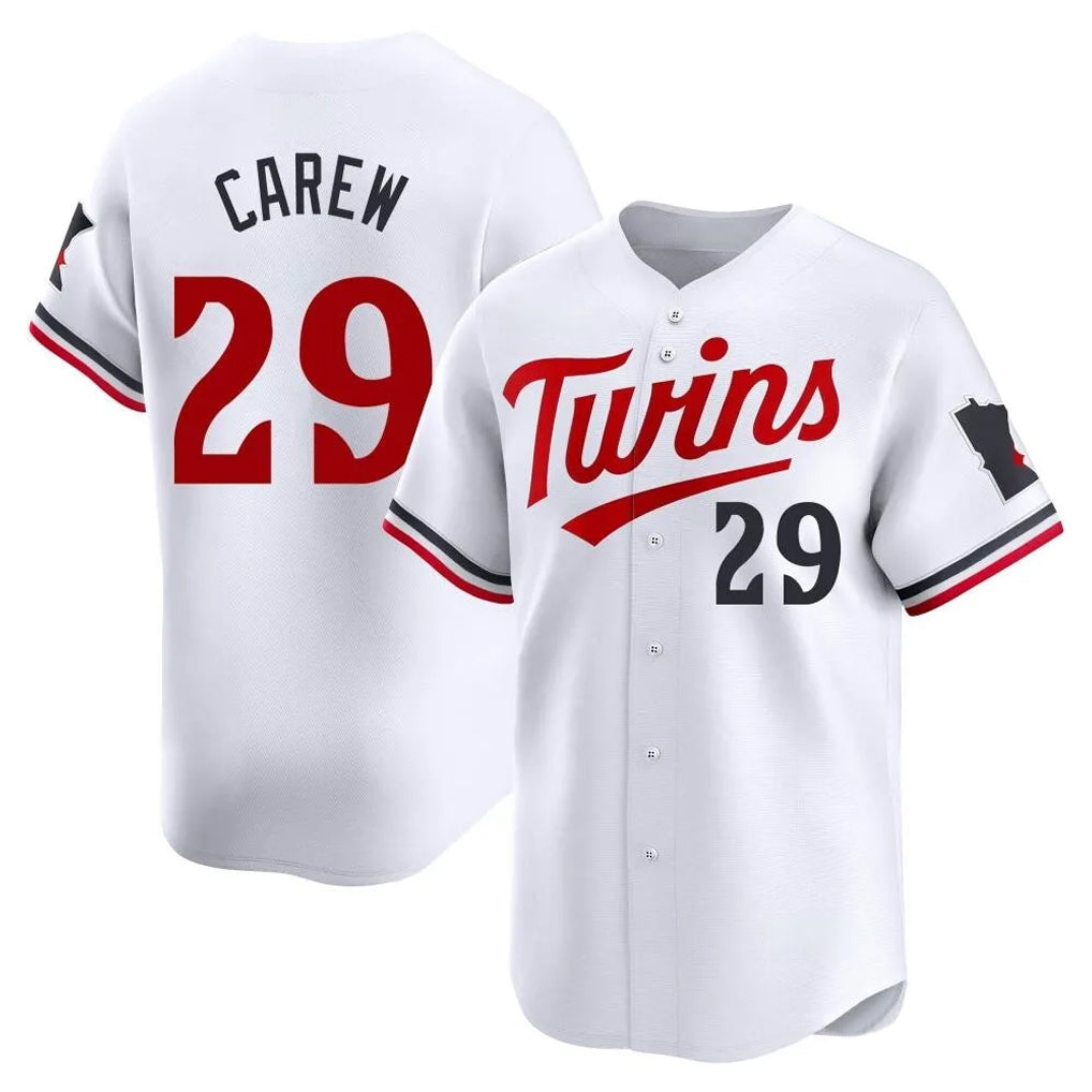Davalo M.Twins #29 Rod Carew Player White Home Limited Stitched Jerseys