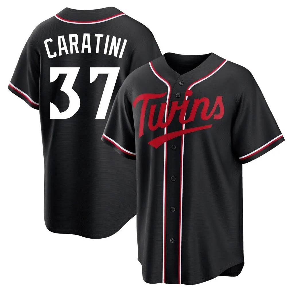 Davalo M.Twins #37 Victor Caratini Player Black Fashion Out Home Limited Stitched Jerseys