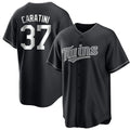 Davalo M.Twins #37 Victor Caratini Player Black Home Game Stitched Jerseys