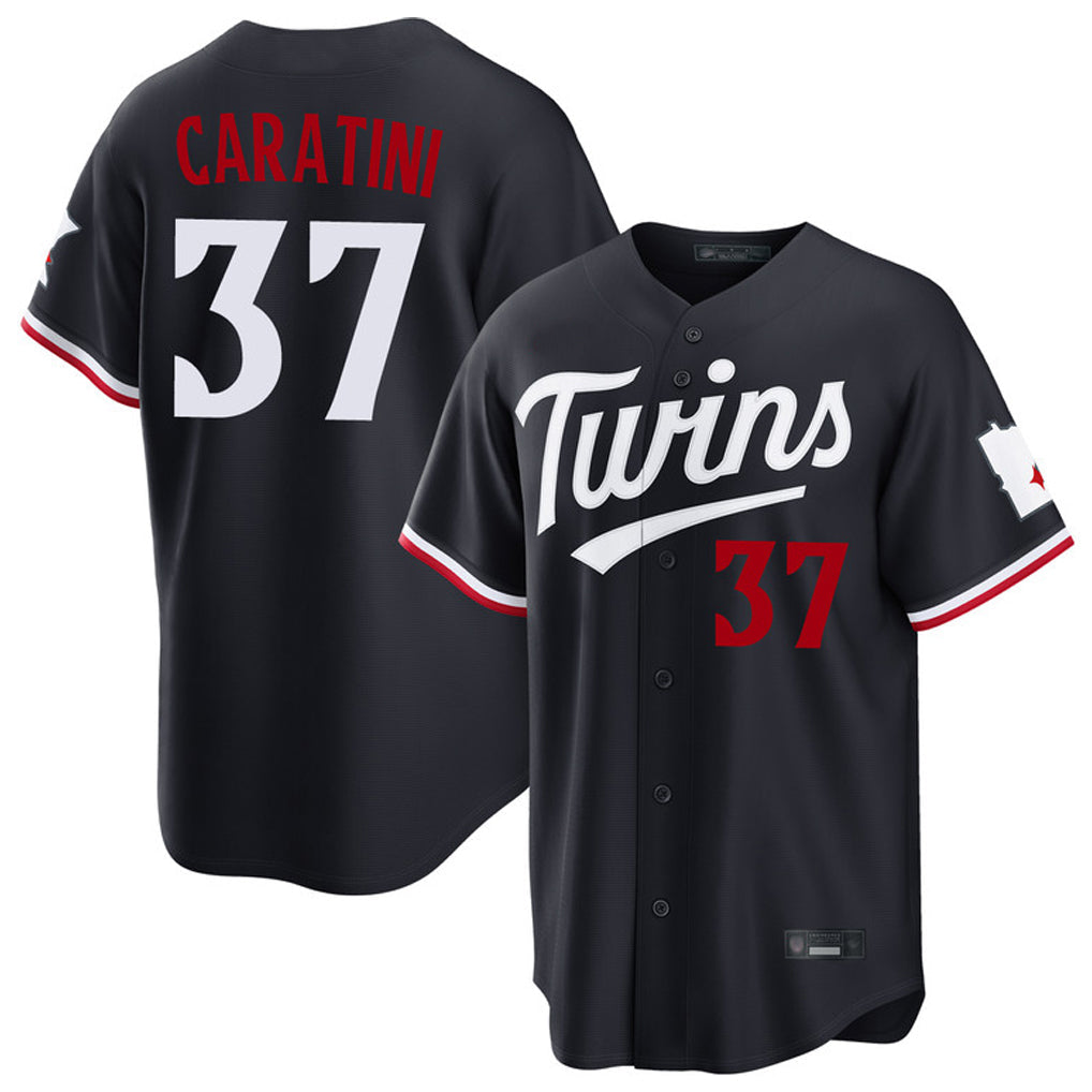 Davalo M.Twins #37 Victor Caratini Player Navy Home Game Stitched Jerseys
