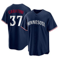 Davalo M.Twins #37 Victor Caratini Player Navy Replica Alternate Home Stitched Jerseys