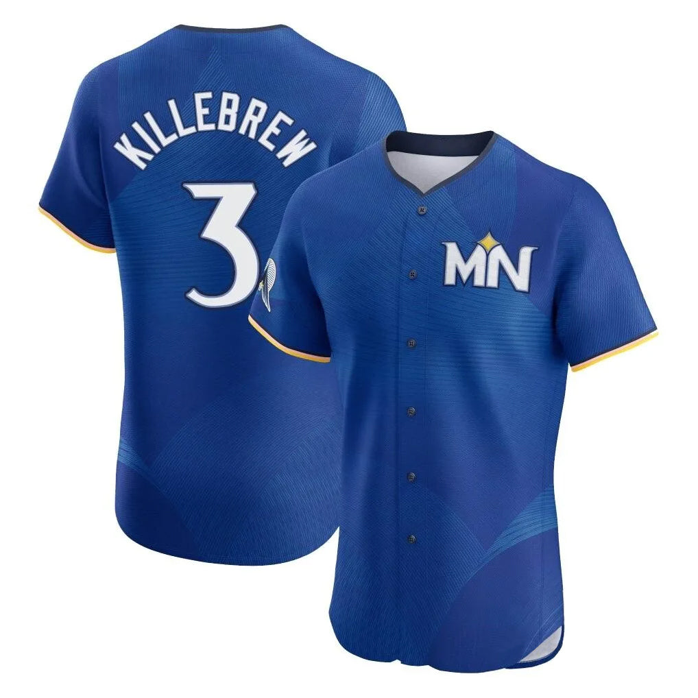 Davalo M.Twins #3 Harmon Killebrew Player Royal City Connect Limited Elite Home Stitched Jerseys