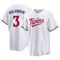 Davalo M.Twins #3 Harmon Killebrew Player White Home Game Stitched Jerseys