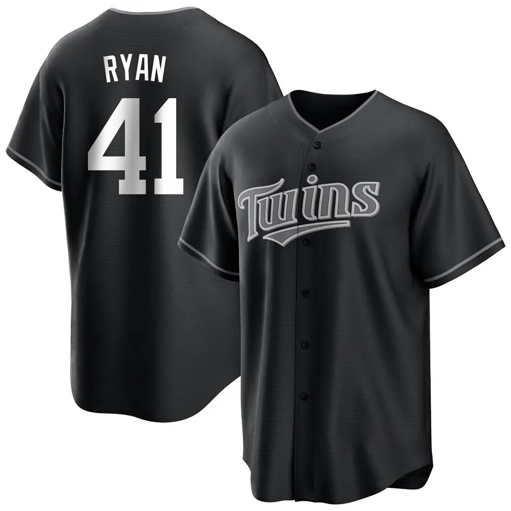 Davalo M.Twins #41 Joe Ryan Player Black Home Game Stitched Jerseys