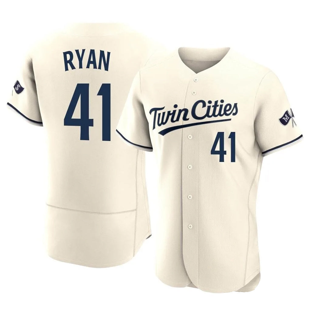 Davalo M.Twins #41 Joe Ryan Player Cream Home Limited Elite Stitched Jerseys