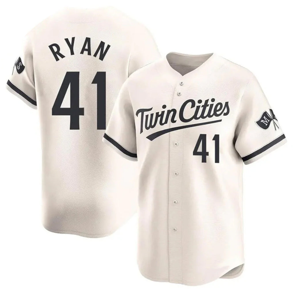 Davalo M.Twins #41 Joe Ryan Player Cream Home Limited Stitched Jerseys