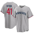 Davalo M.Twins #41 Joe Ryan Player Gray Game Limited Home Stitched Jerseys