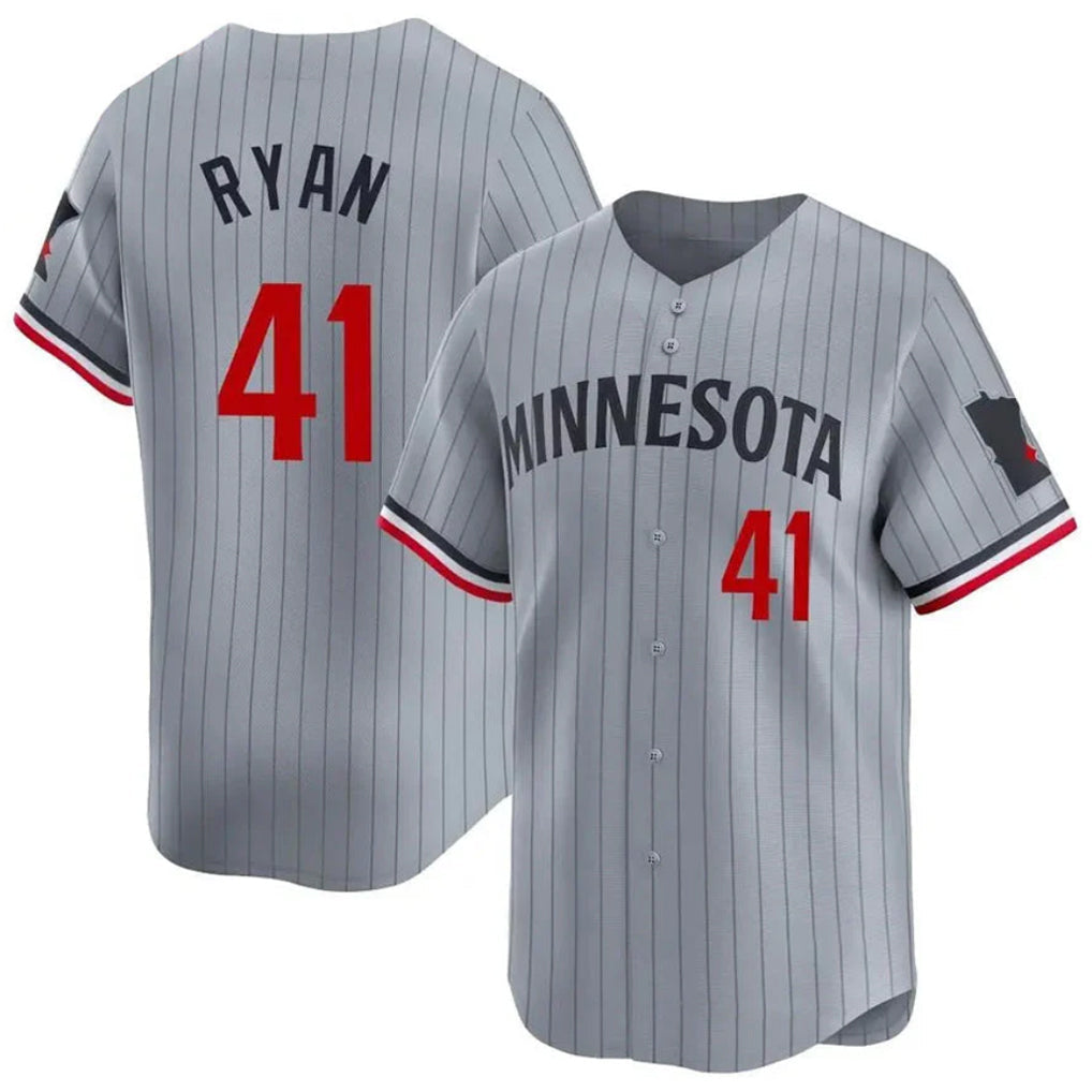 Davalo M.Twins #41 Joe Ryan Player Gray Home Limited Stitched Jerseys