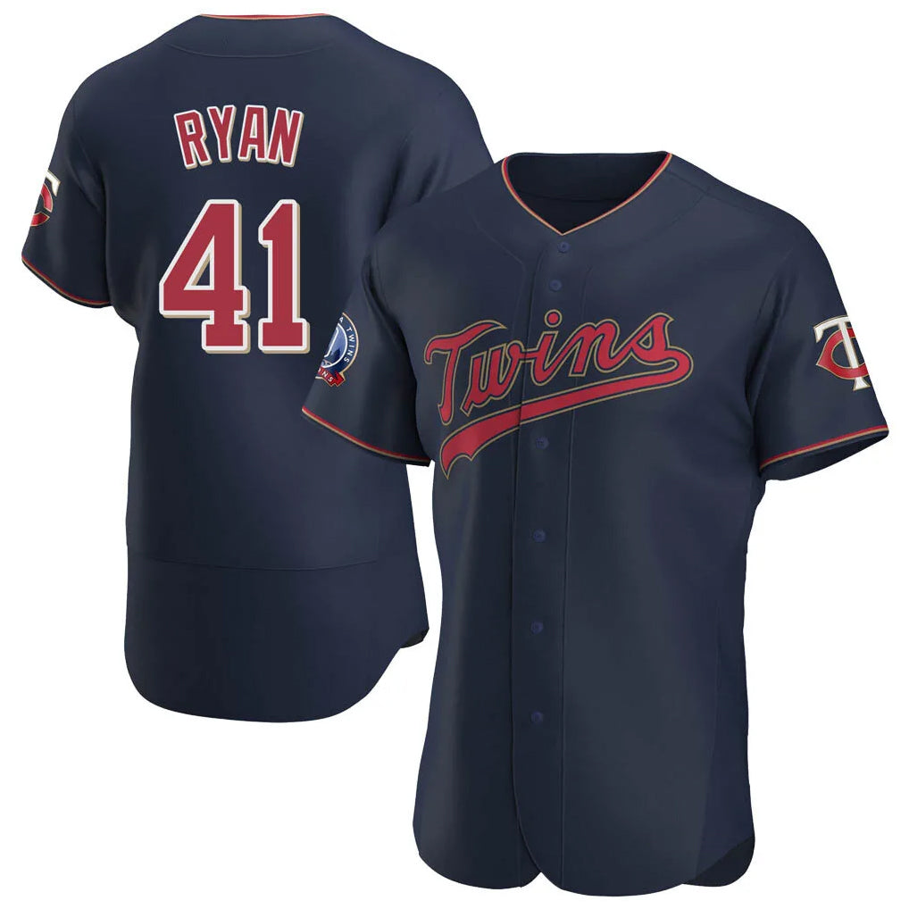 Davalo M.Twins #41 Joe Ryan Player Navy 60th Home Limited Elite Stitched Jerseys
