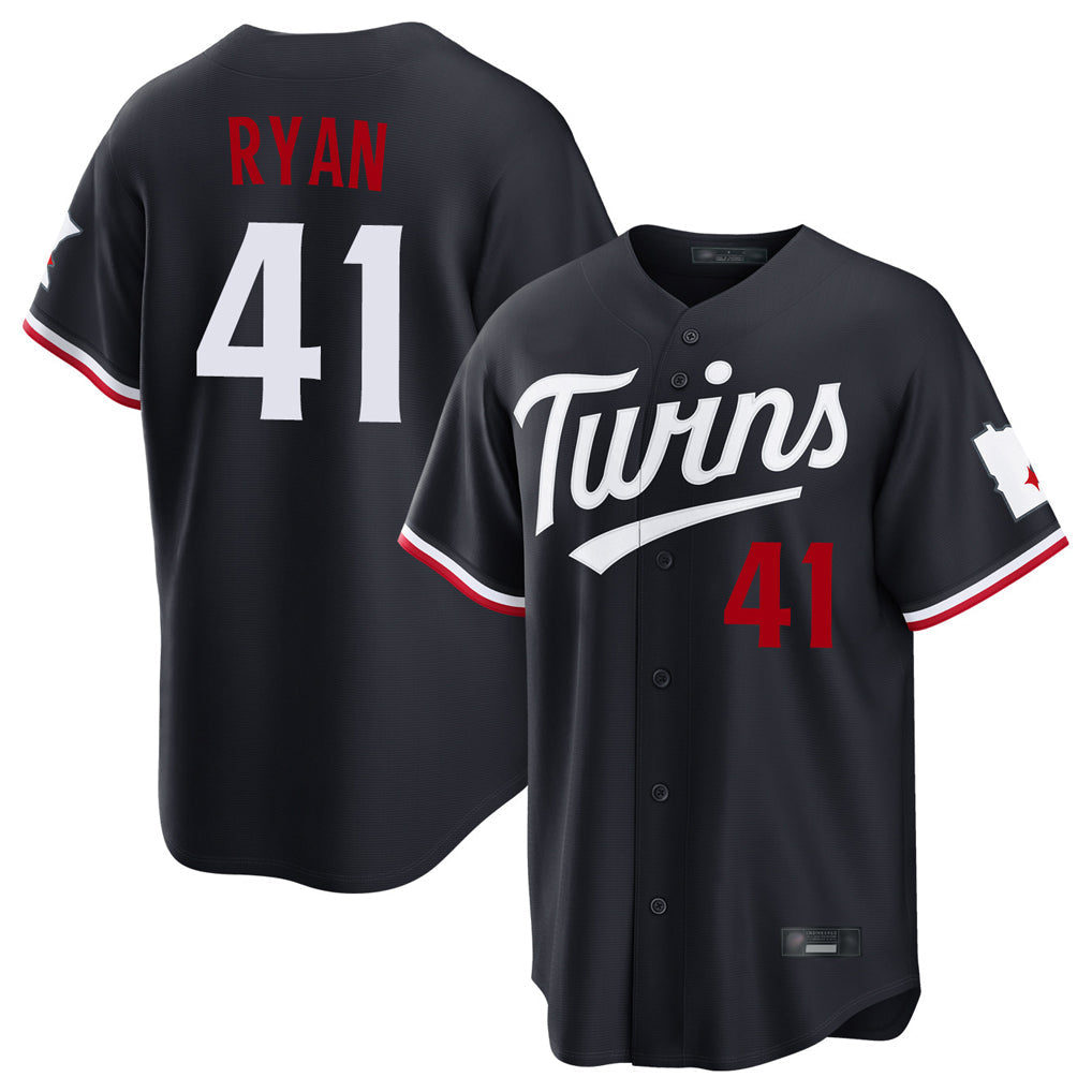 Davalo M.Twins #41 Joe Ryan Player Navy Home Game Stitched Jerseys