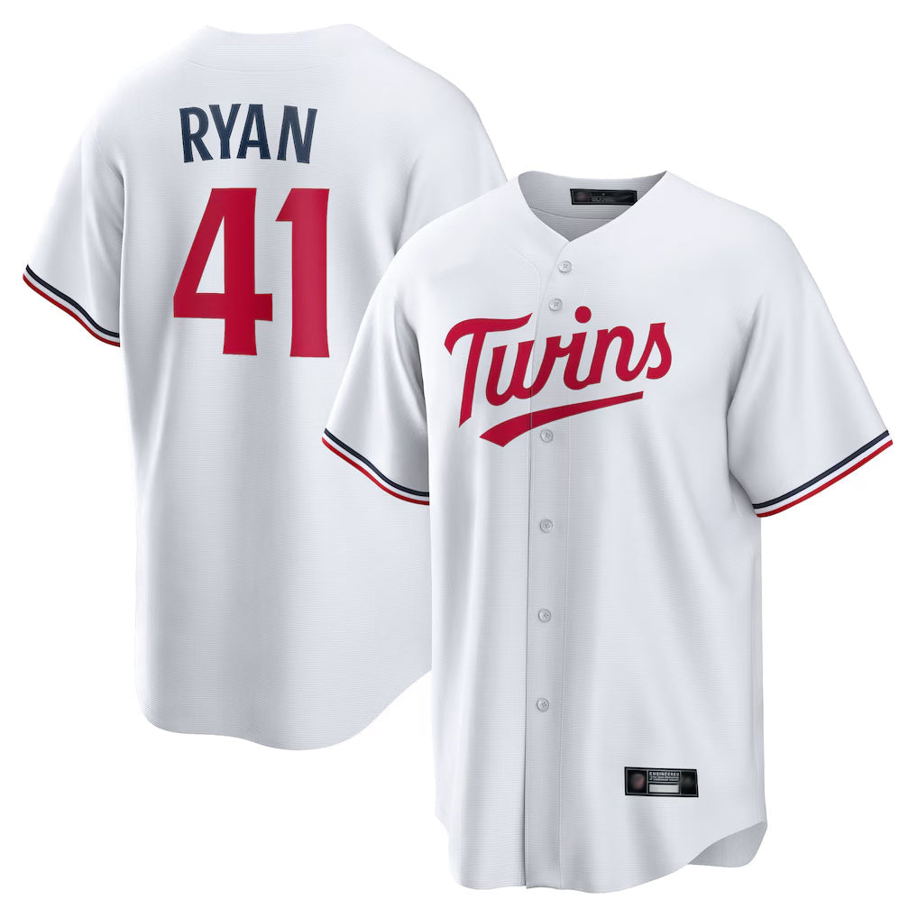 Davalo M.Twins #41 Joe Ryan Player White Home Game Stitched Jerseys