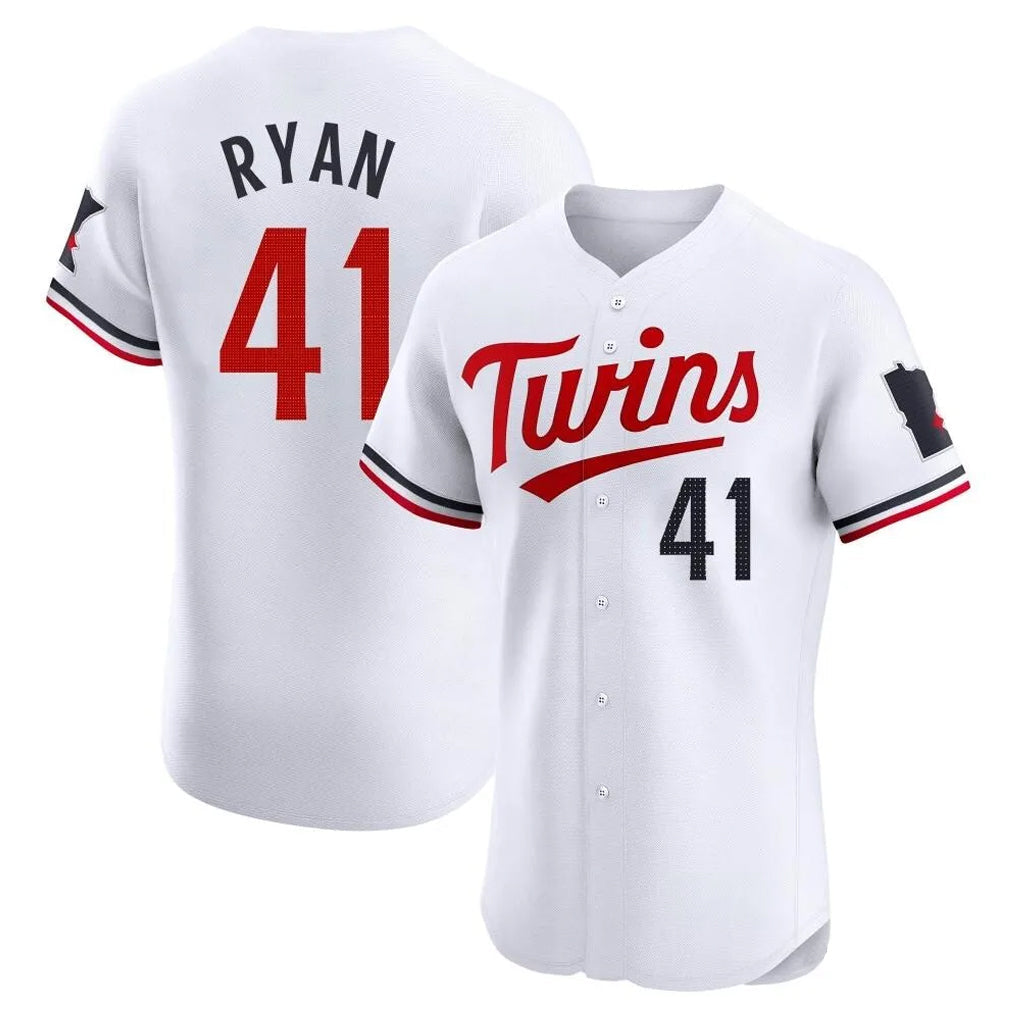 Davalo M.Twins #41 Joe Ryan Player White Home Limited Elite Stitched Jerseys