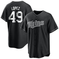 Davalo M.Twins #49 Pablo Lopez Player Black Home Game Stitched Jerseys