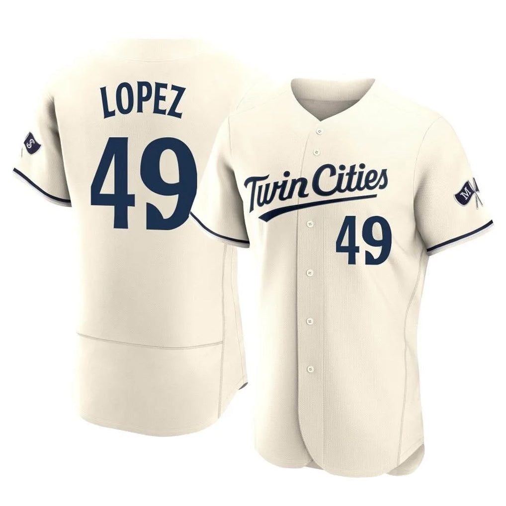 Davalo M.Twins #49 Pablo Lopez Player Cream Home Limited Elite Stitched Jerseys