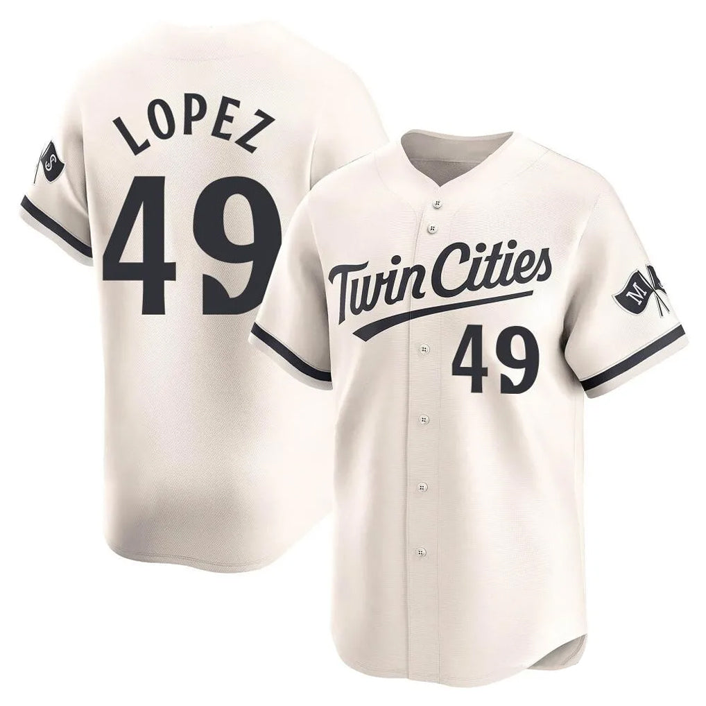 Davalo M.Twins #49 Pablo Lopez Player Cream Home Limited Stitched Jerseys