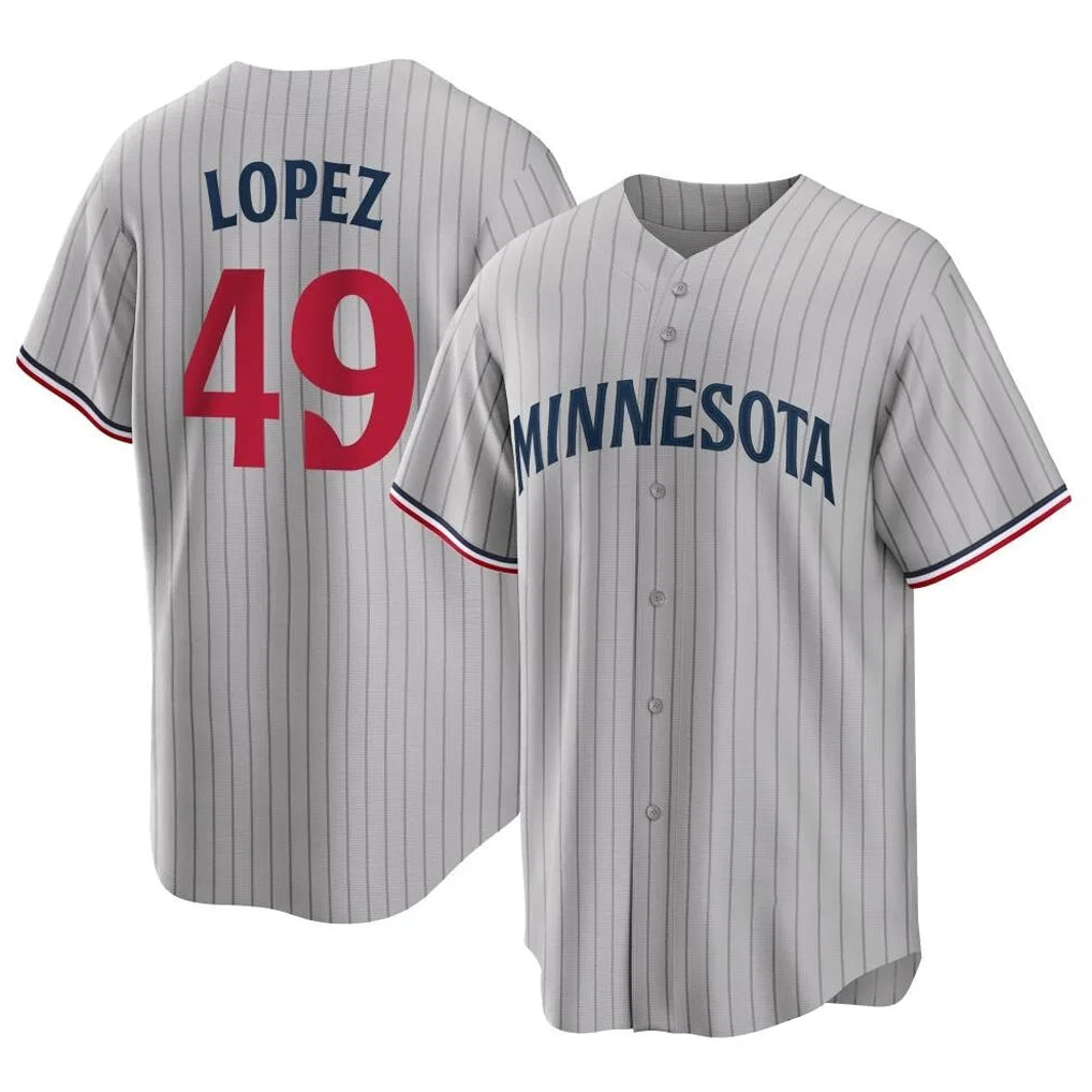 Davalo M.Twins #49 Pablo Lopez Player Gray Game Limited Home Stitched Jerseys