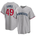 Davalo M.Twins #49 Pablo Lopez Player Gray Game Limited Home Stitched Jerseys