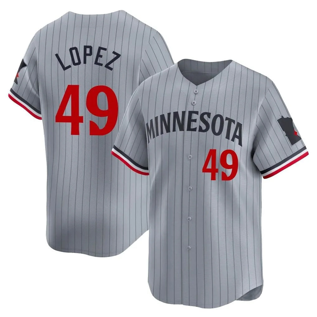 Davalo M.Twins #49 Pablo Lopez Player Gray Home Limited Stitched Jerseys