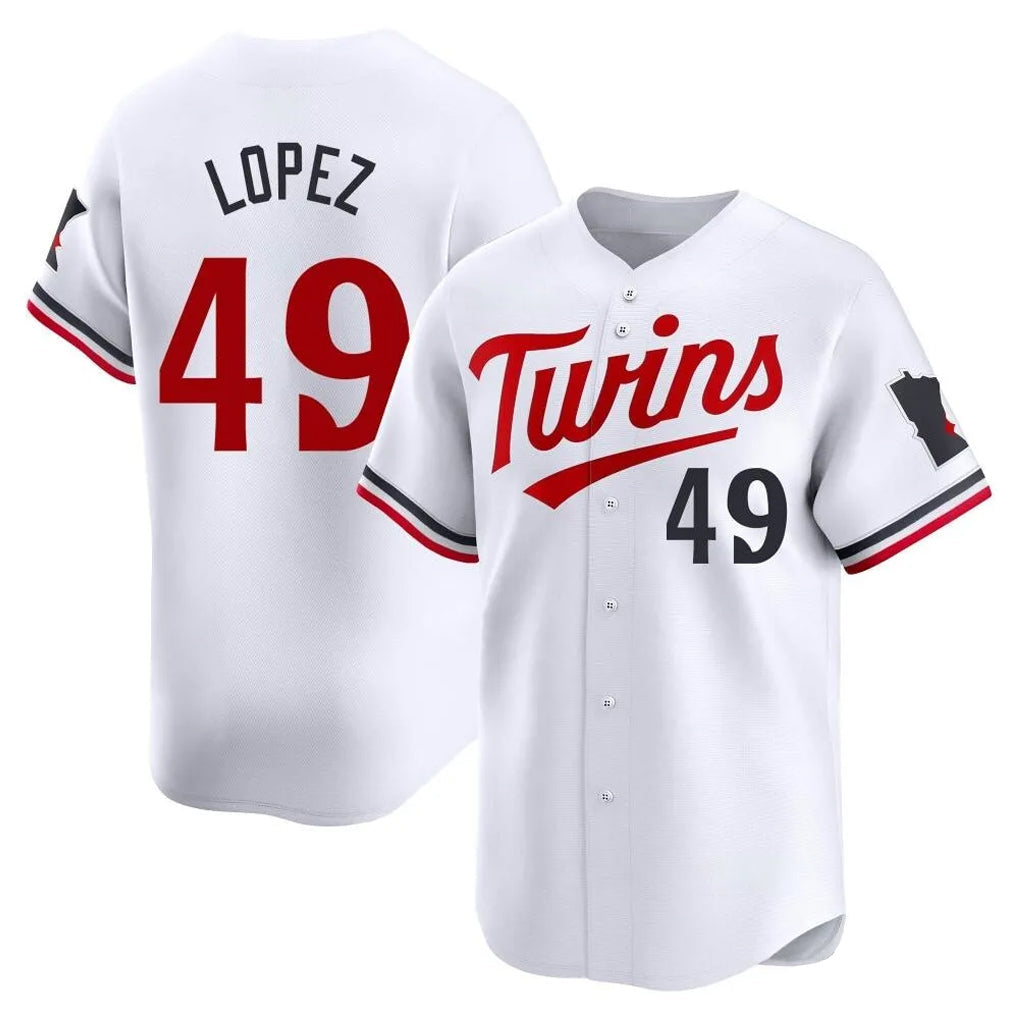 Davalo M.Twins #49 Pablo Lopez Player White Home Limited Stitched Jerseys