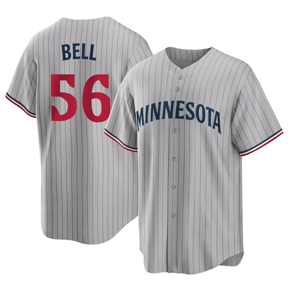 Davalo M.Twins #56 Josh Bell Player Gray Game Limited Home Stitched Jerseys