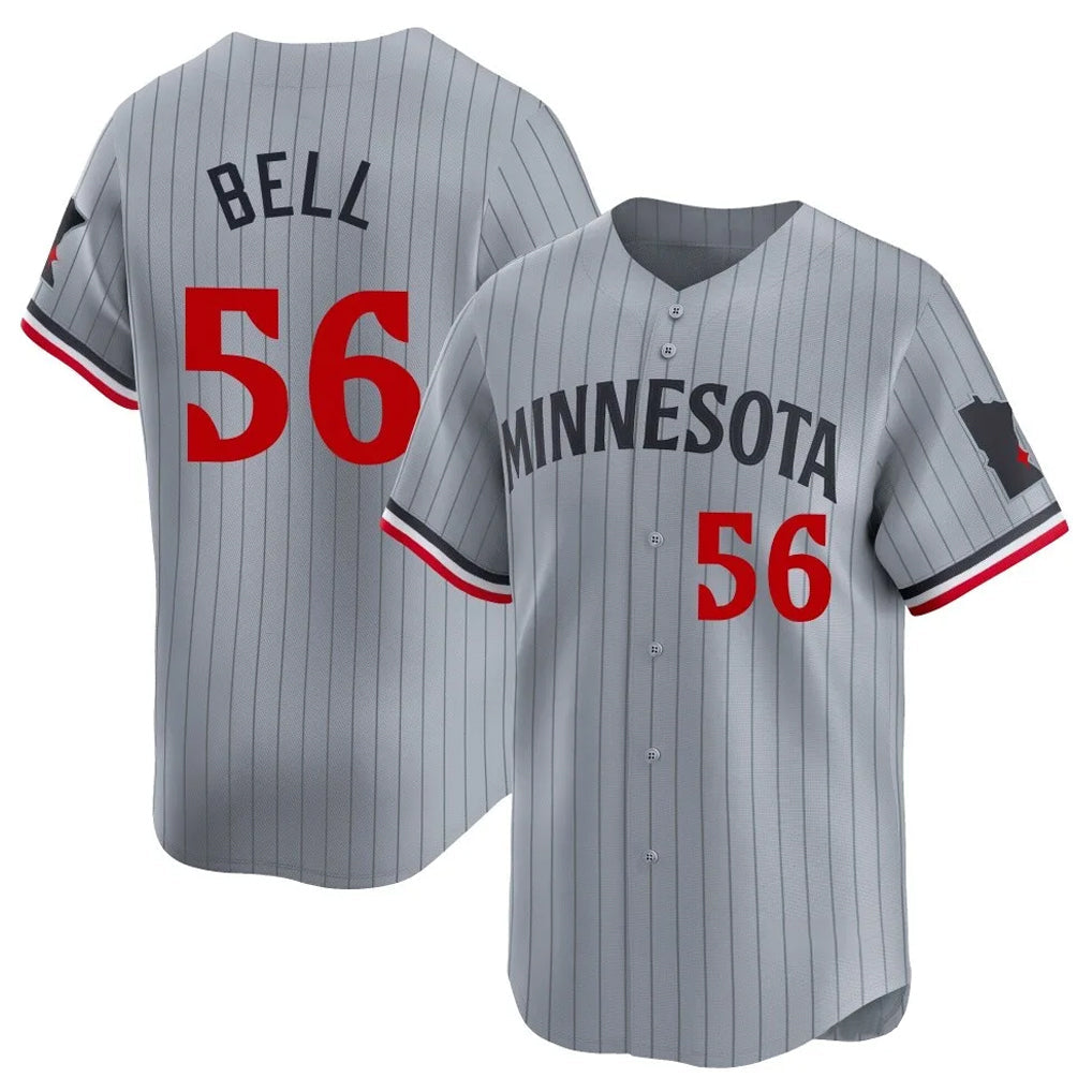 Davalo M.Twins #56 Josh Bell Player Gray Home Limited Stitched Jerseys