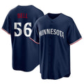 Davalo M.Twins #56 Josh Bell Player Navy Replica Alternate Home Stitched Jerseys