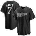 Davalo M.Twins #7 Joe Mauer Player Black Home Game Stitched Jerseys