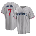 Davalo M.Twins #7 Joe Mauer Player Gray Game Limited Home Stitched Jerseys