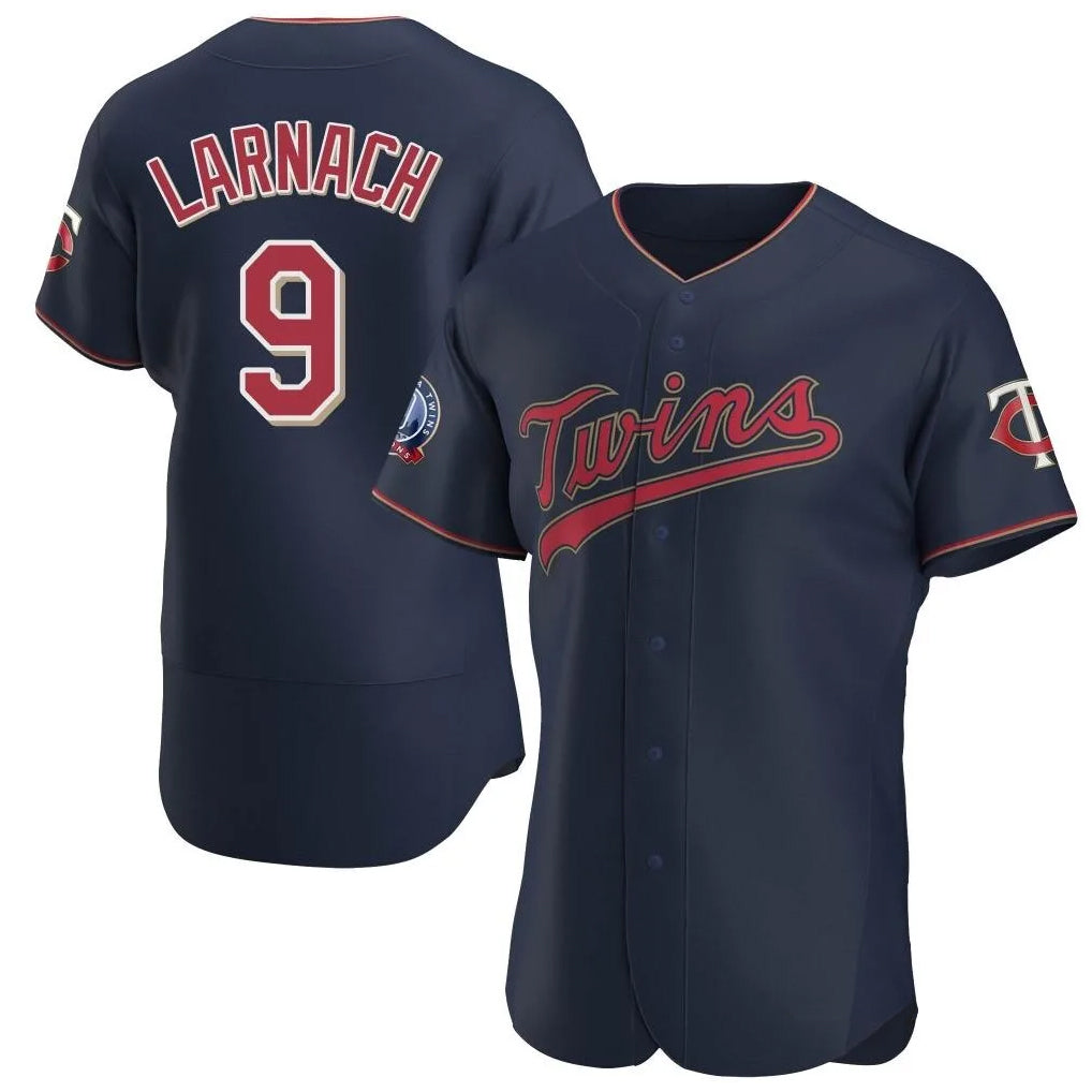 Davalo M.Twins #9 Trevor Larnach Player Navy 60th Home Limited Elite Stitched Jerseys