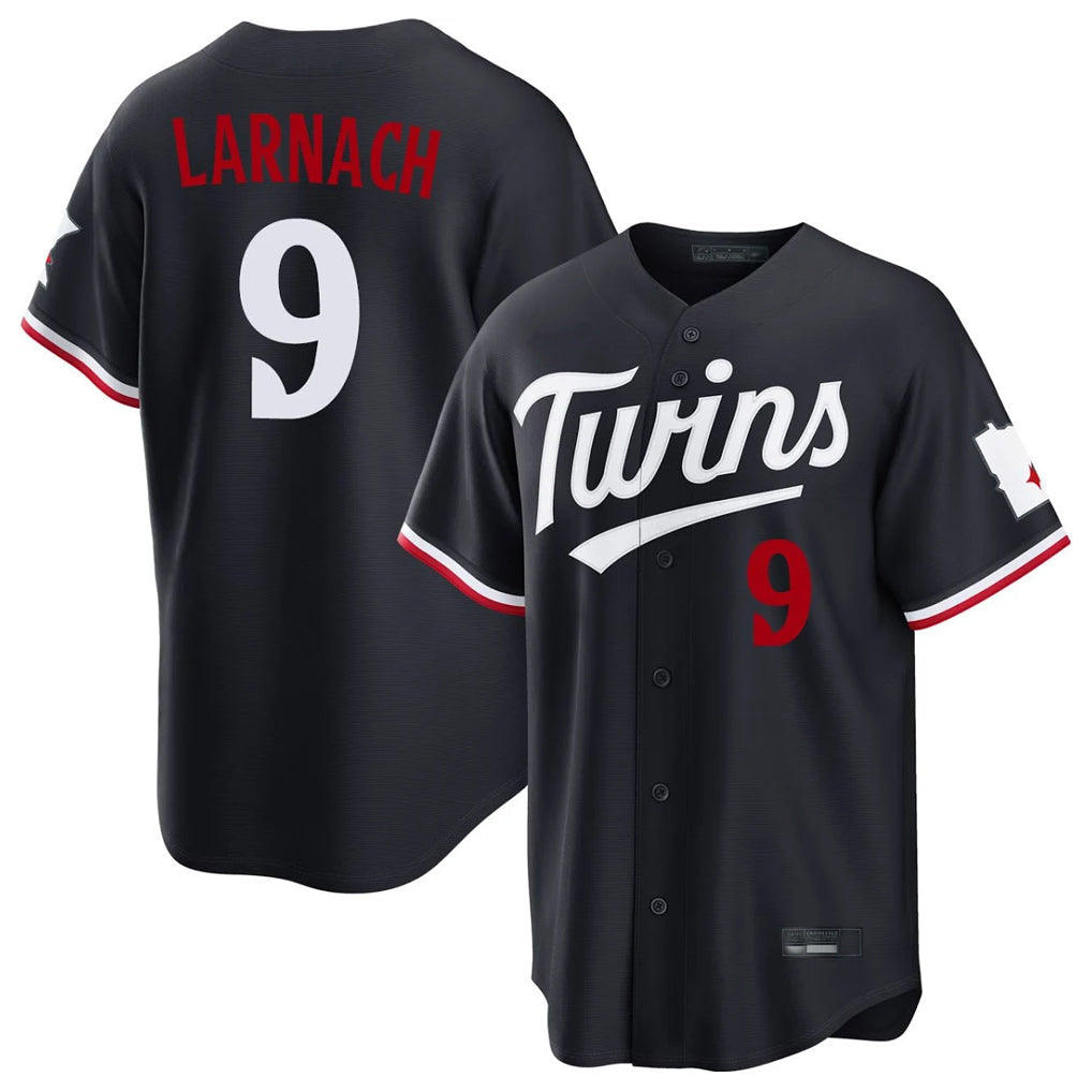 Davalo M.Twins #9 Trevor Larnach Player Navy Home Game Stitched Jerseys