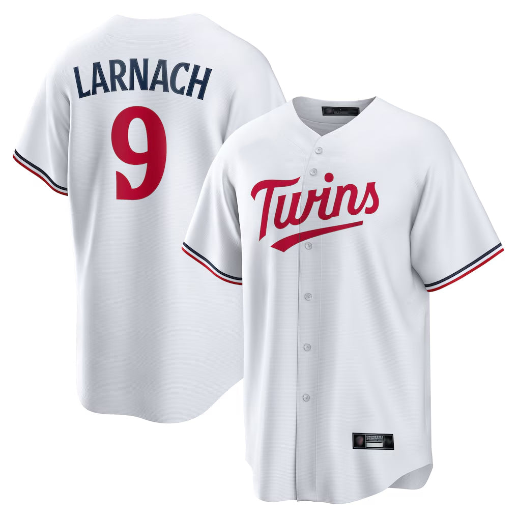 Davalo M.Twins #9 Trevor Larnach Player White Home Game Stitched Jerseys