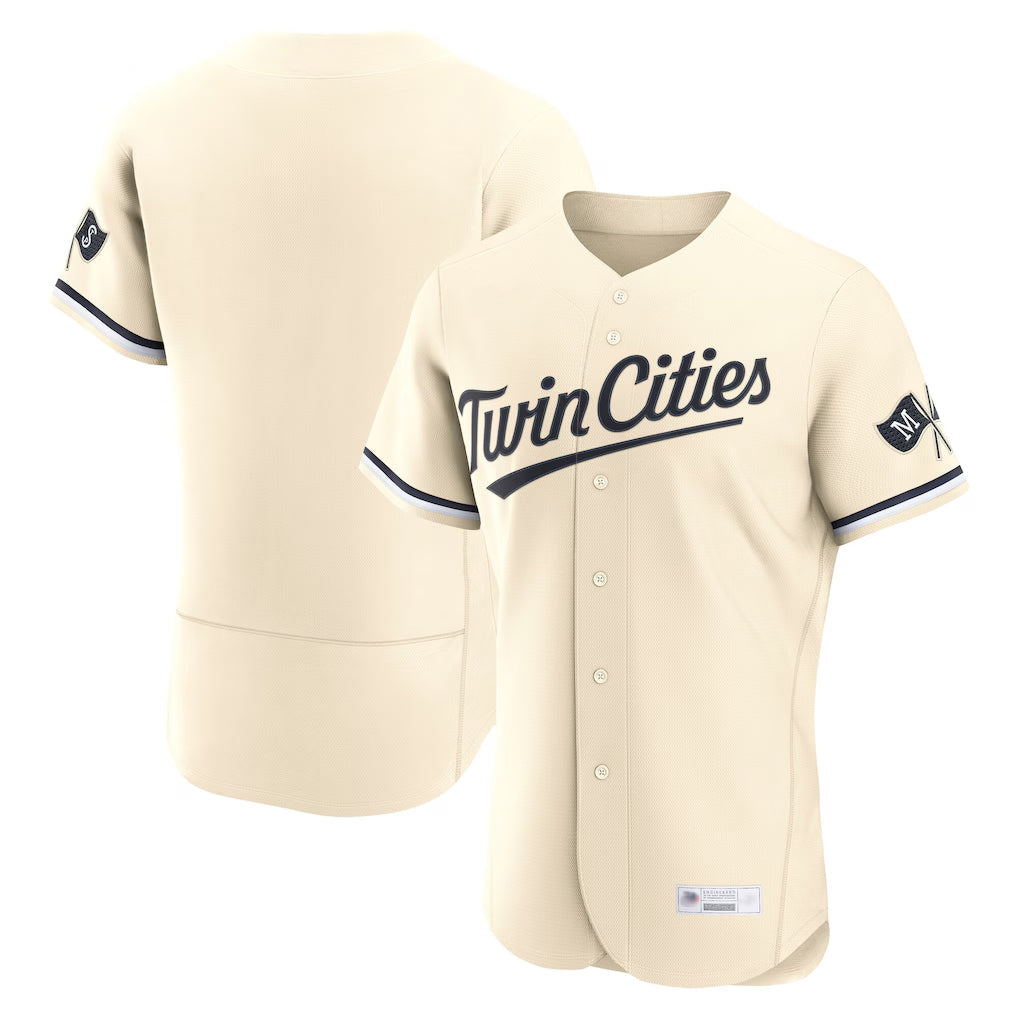 Davalo Minnesota Twins Blank Player Cream Home Limited Elite Stitched Jerseys