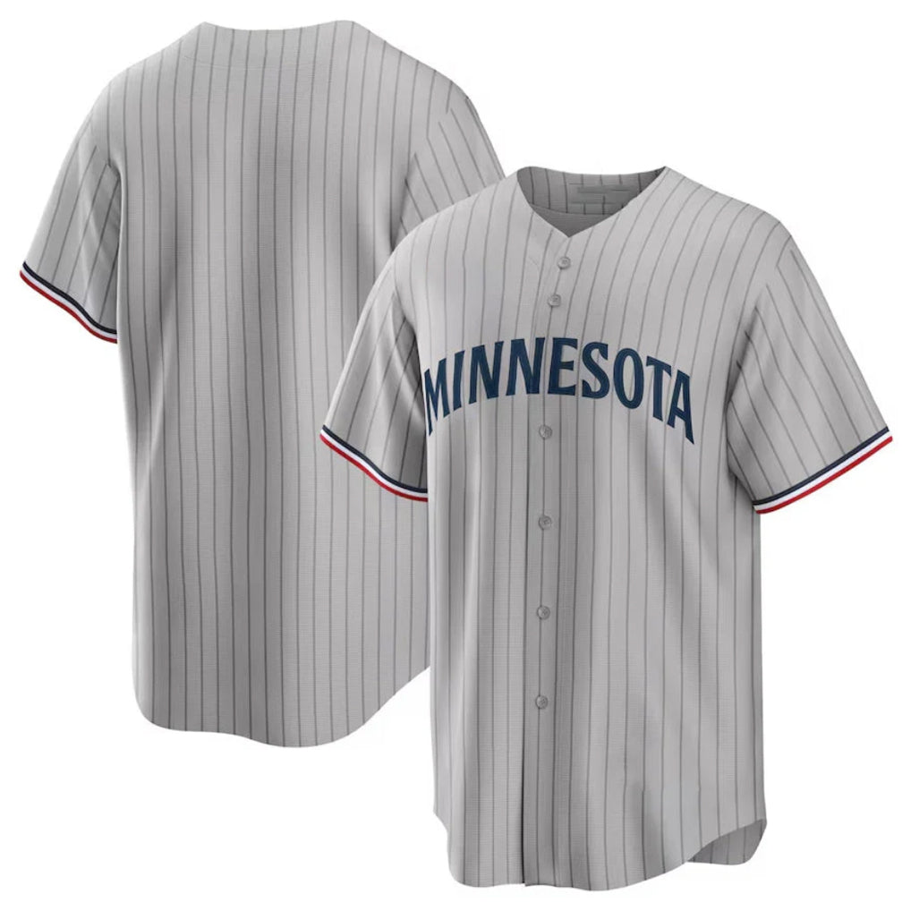 Davalo Minnesota Twins Blank Player Gray Game Limited Home Stitched Jerseys