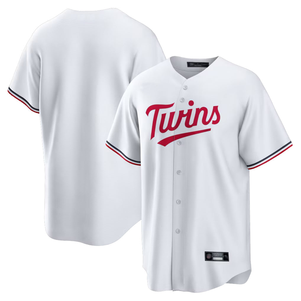 Davalo Minnesota Twins Blank Player White Home Game Stitched Jerseys