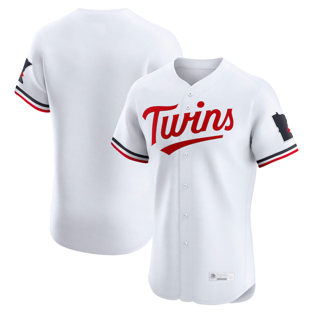 Davalo Minnesota Twins Blank Player White Home Limited Elite Stitched Jerseys