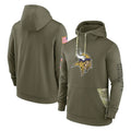 Davalo MN.Vikings Olive Salute to Service Pullover Hoodies Blank Player Stitched Jerseys