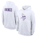 Davalo MN.Vikings White LOGO Pullover Hoodies Home Game Blank Player Stitched Jerseys
