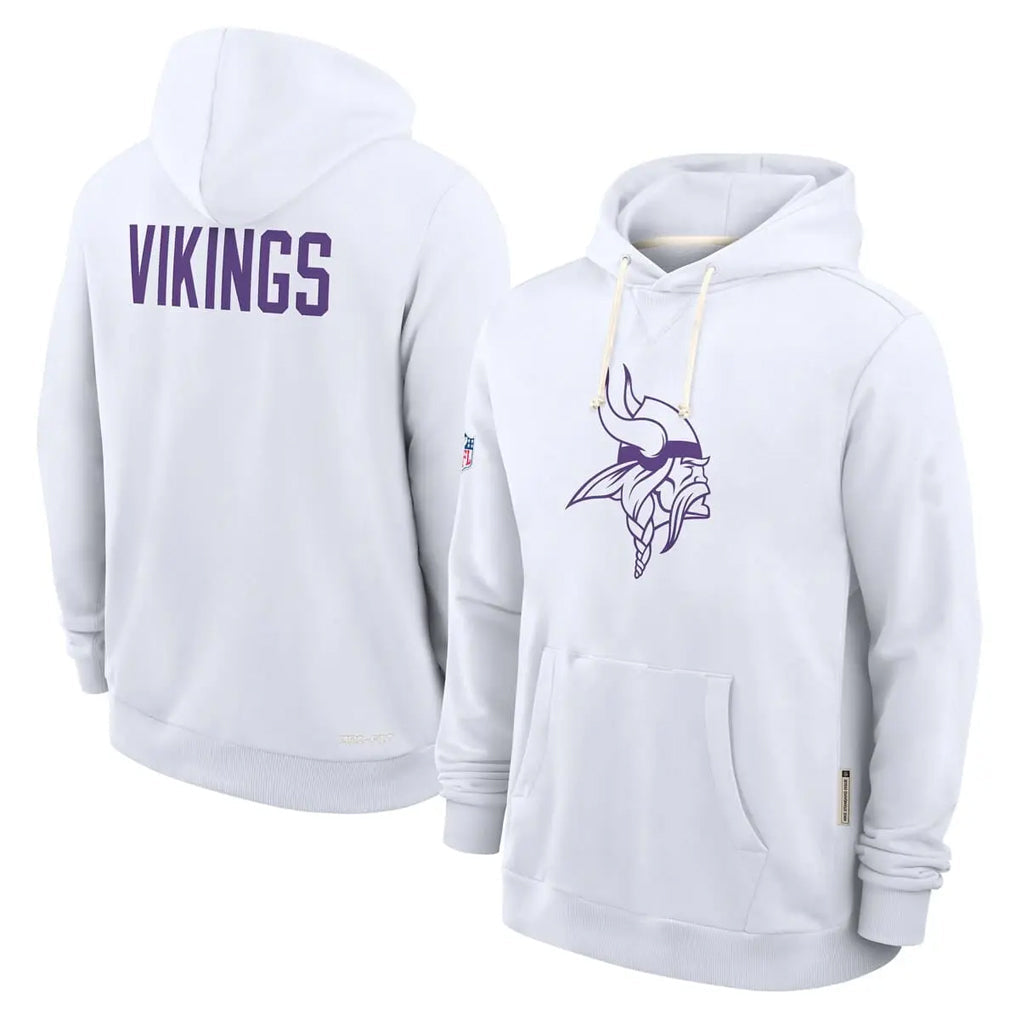 Davalo MN.Vikings White LOGO Pullover Hoodies Home Game Blank Player Stitched Jerseys