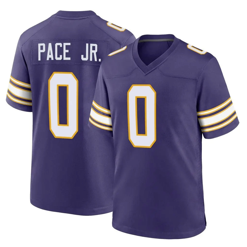 Davalo MN.Vikings #0 Ivan Pace Jr. Player Purple Classic Home Game Stitched Jerseys