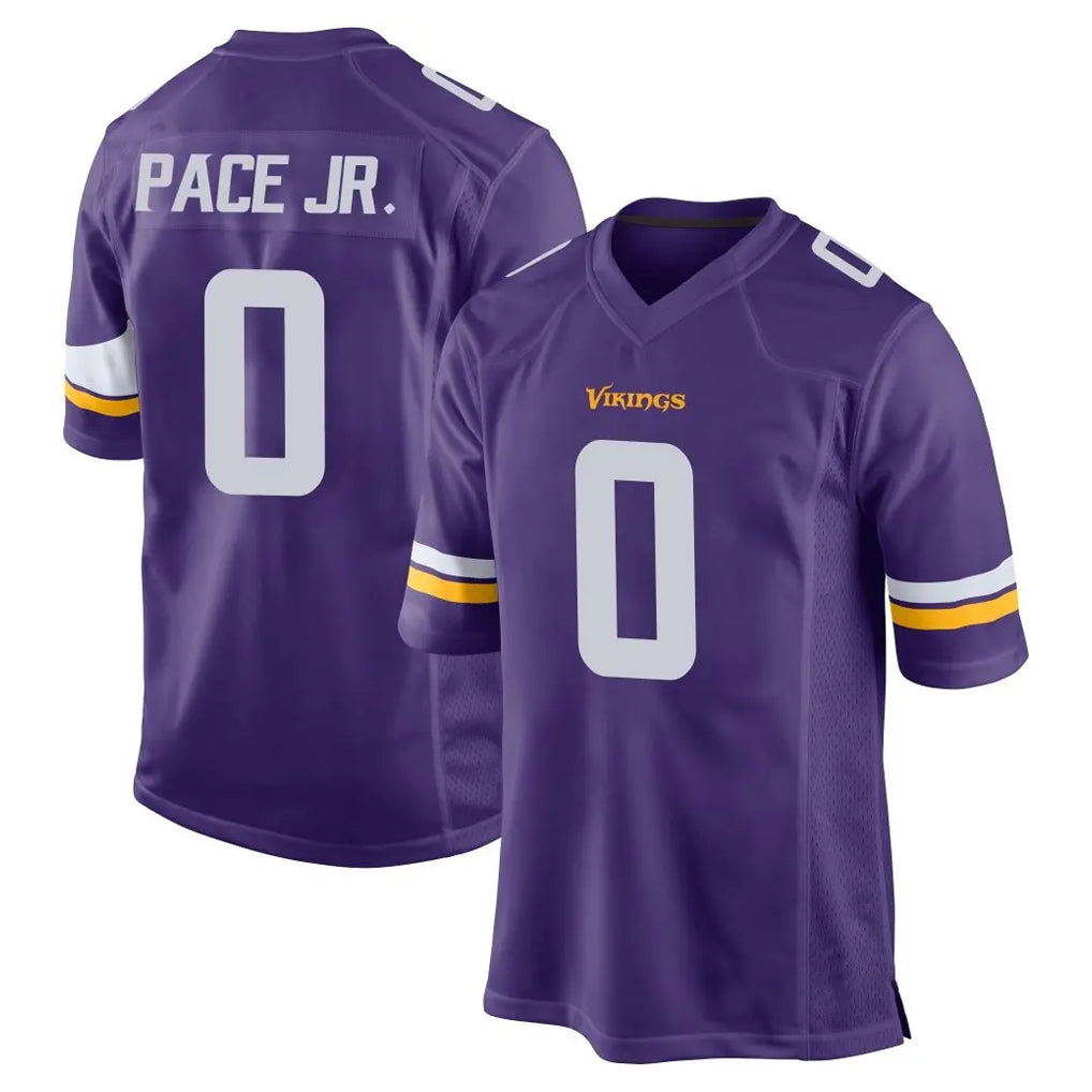Davalo MN.Vikings #0 Ivan Pace Jr. Player Purple Home Game Stitched Jerseys
