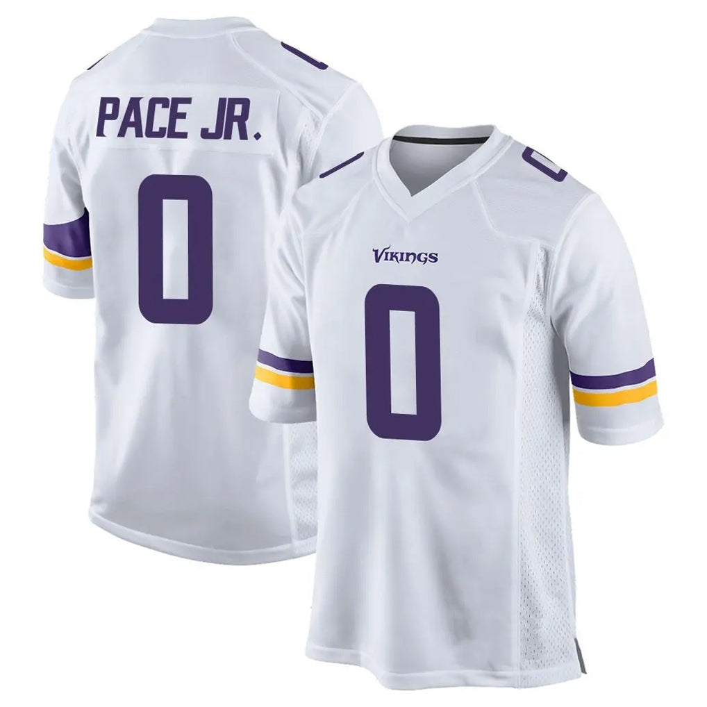 Davalo MN.Vikings #0 Ivan Pace Jr. Player White Home Game Stitched Jerseys