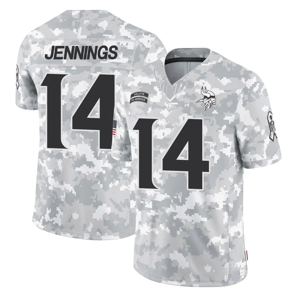 Davalo MN.Vikings #14 Jauan Jennings Player Arctic Camo Salute To Service Limited Game Stitched Jerseys