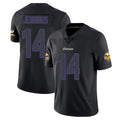 Davalo MN.Vikings #14 Jauan Jennings Player Black Impact LImited Home Game Stitched Jerseys