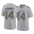 Davalo MN.Vikings #14 Jauan Jennings Player Gray Atmosphere Fashion Home Game Stitched Jerseys