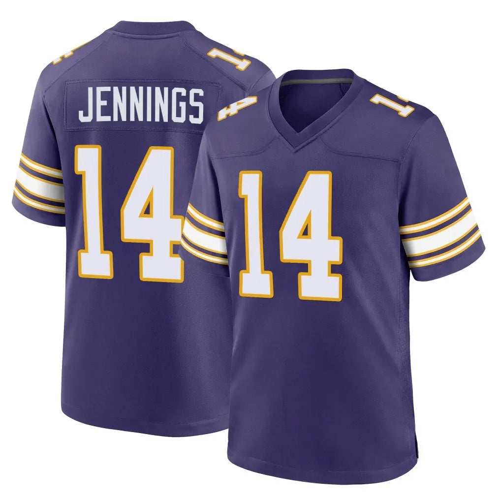 Davalo MN.Vikings #14 Jauan Jennings Player Purple Classic Home Game Stitched Jerseys