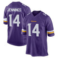 Davalo MN.Vikings #14 Jauan Jennings Player Purple Home Game Stitched Jerseys